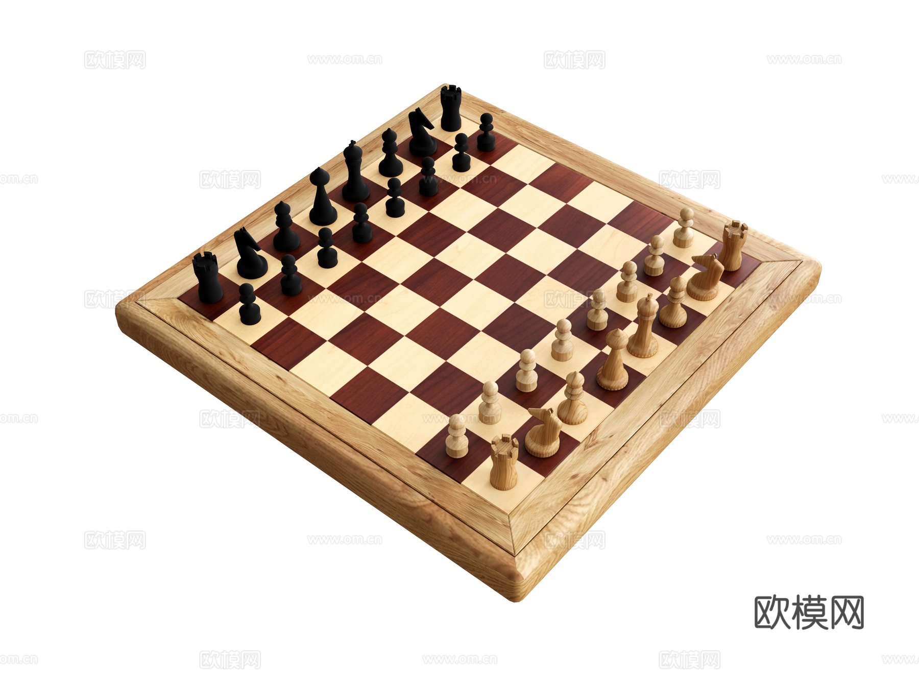 国际象棋摆件su模型