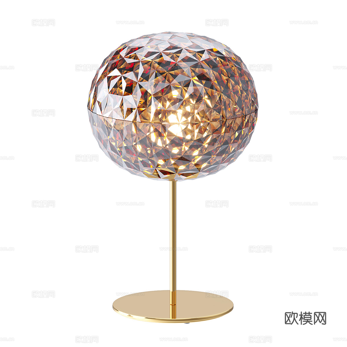 现代轻奢金属台灯3d模型