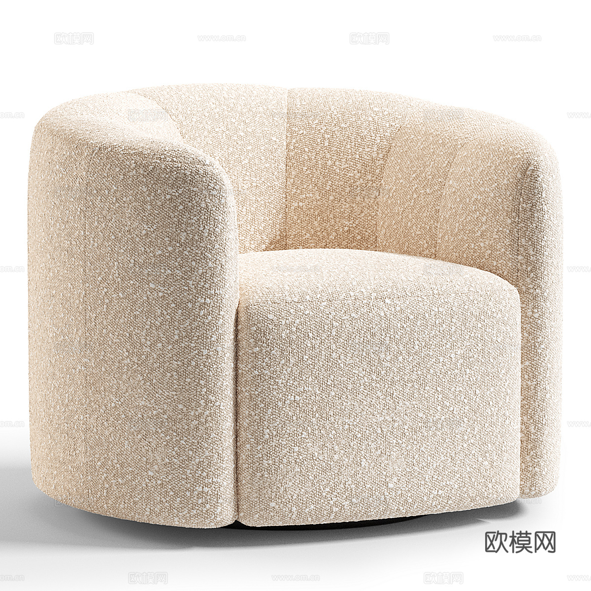 现代奶油风 Adriana 沙发椅3d模型