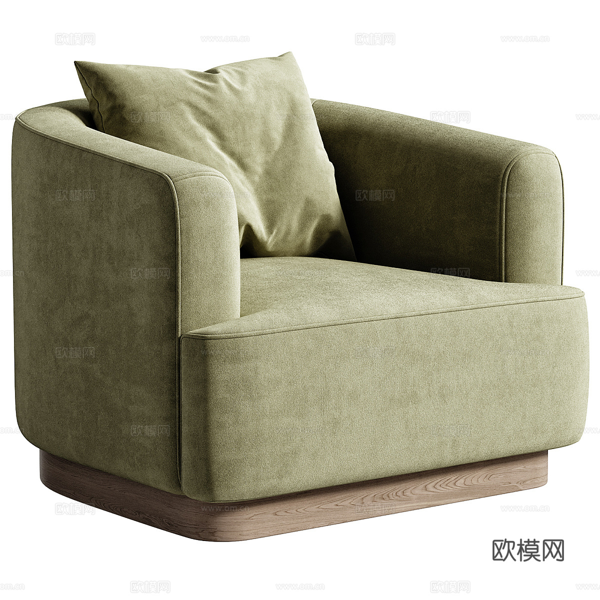 新中式 Rimini 布艺沙发椅3d模型