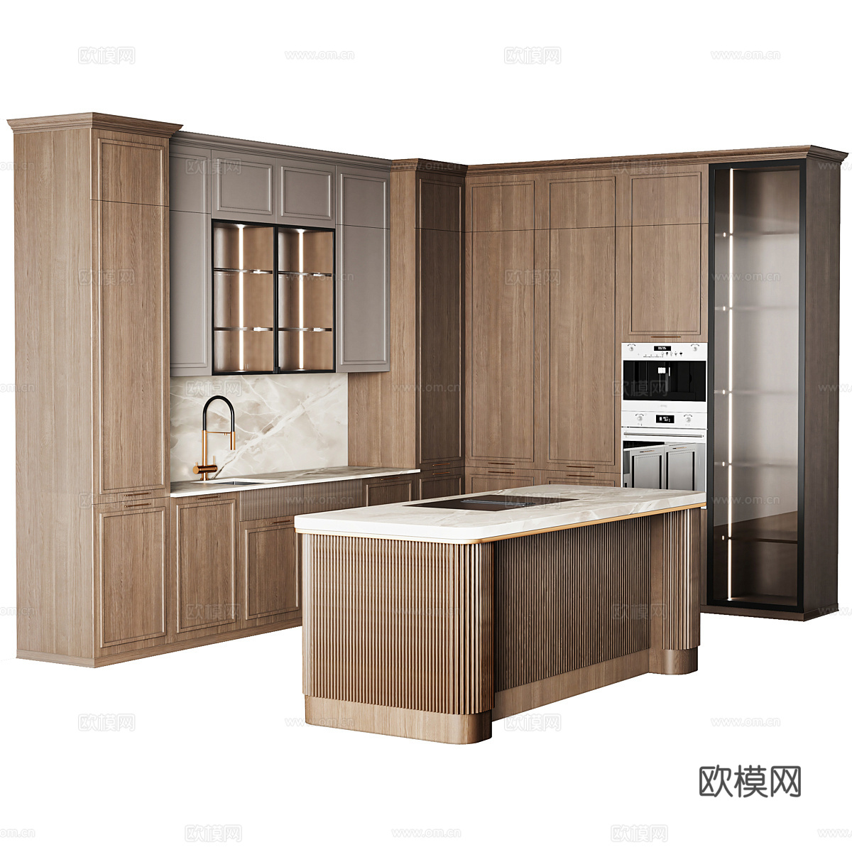 新中式轻奢橱柜3d模型