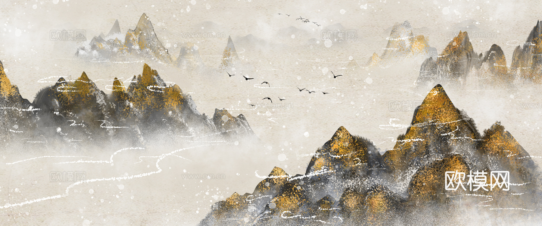 水墨山水装饰画