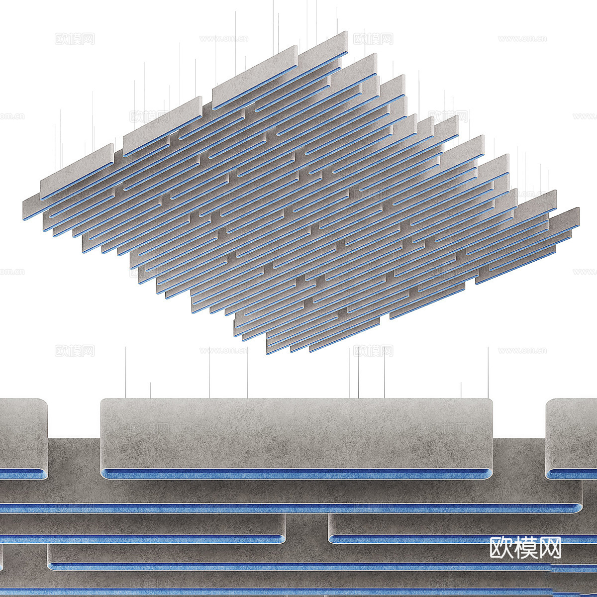 现代 Warp 降噪吊顶隔音板3d模型