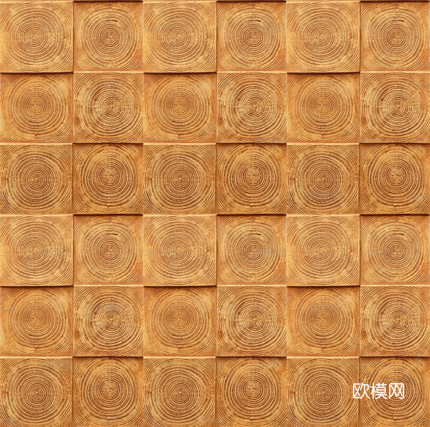 无缝暖色年轮马赛克木纹砖