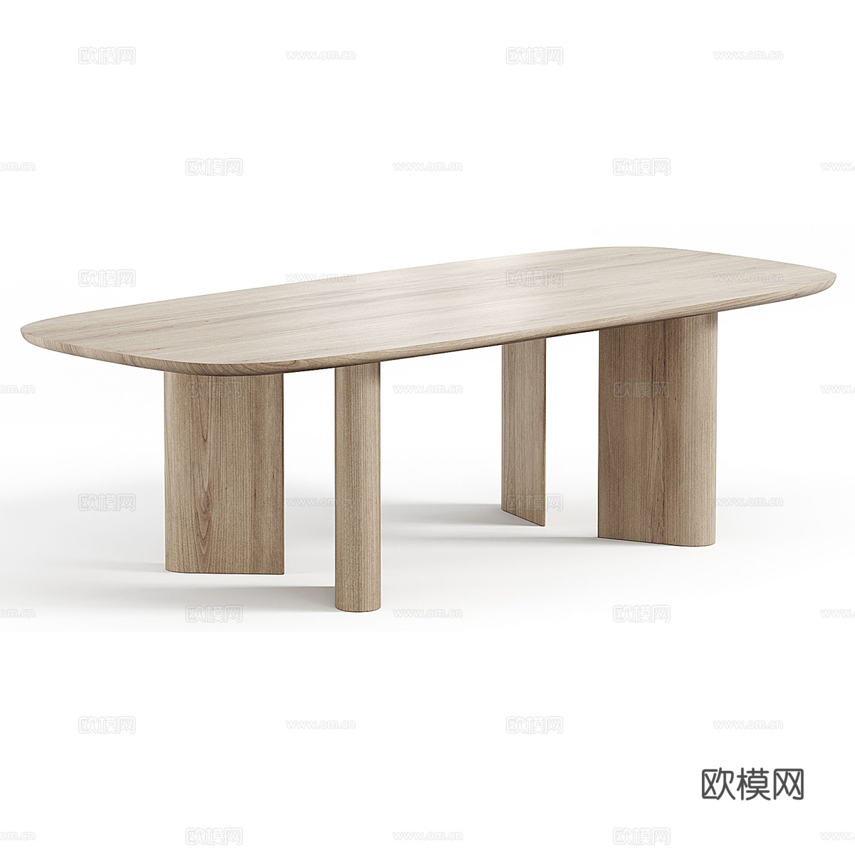 新中式侘寂餐桌椅3d模型