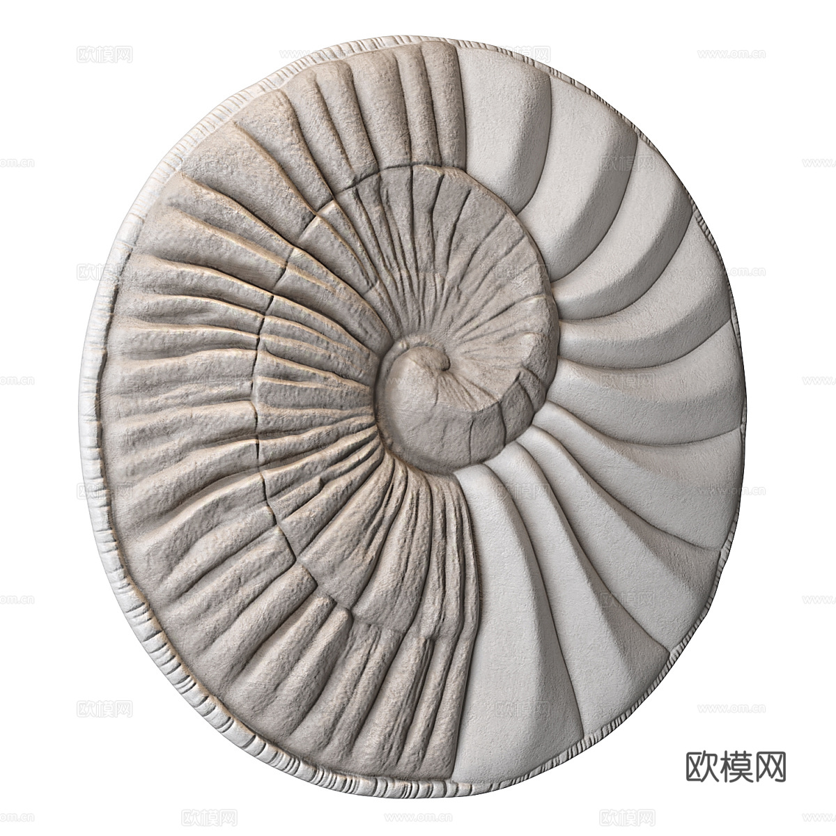 新中式侘寂海螺墙饰挂件3d模型