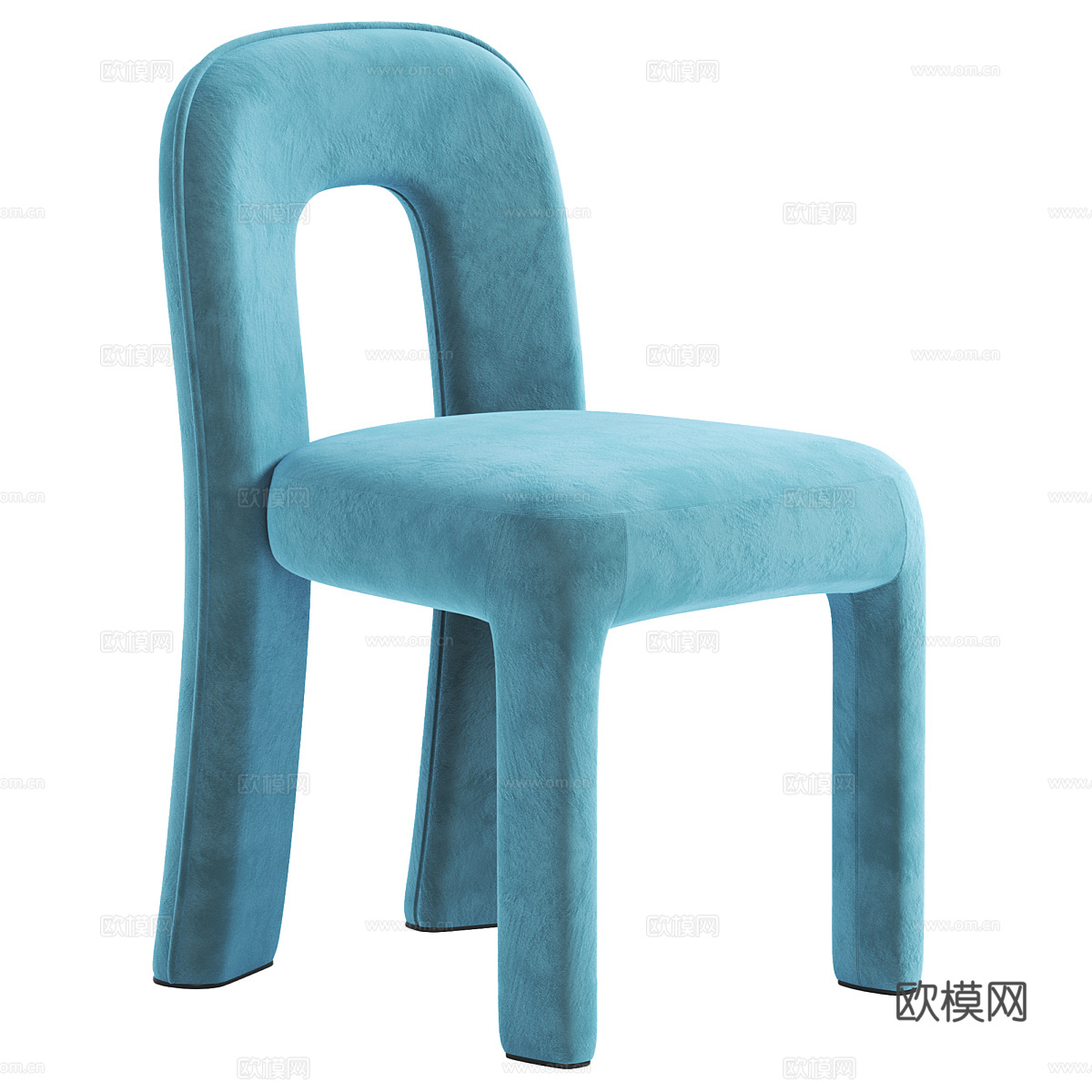 现代奶油风 Litho 布艺椅子3d模型