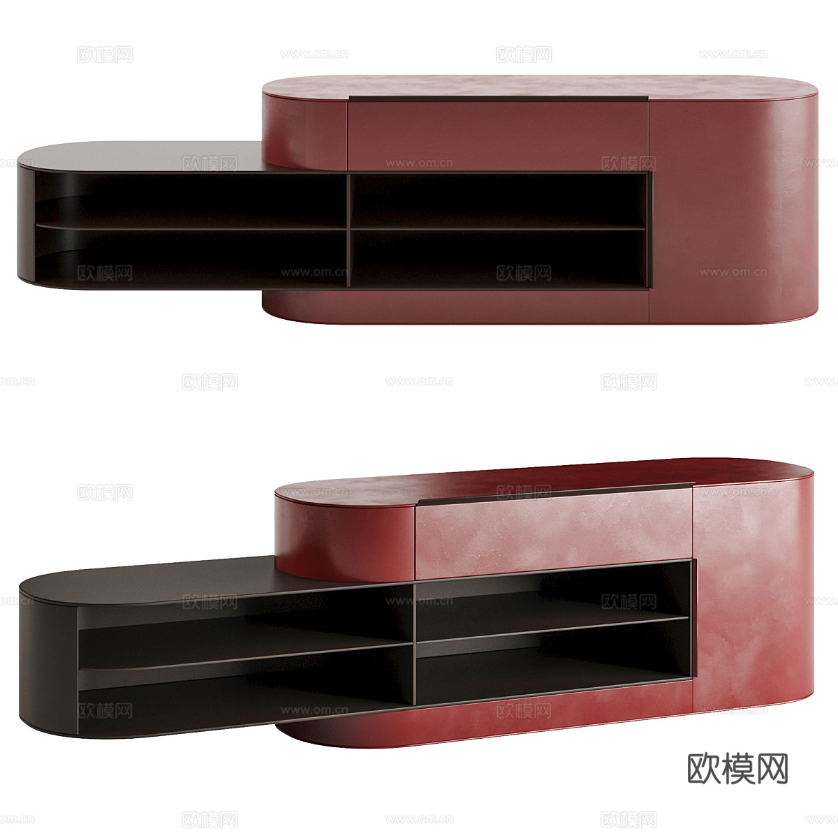 现代轻奢极简电视柜3d模型