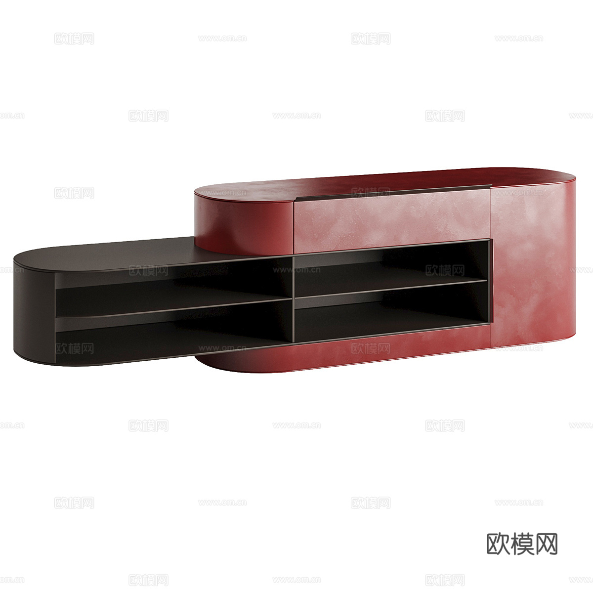 现代轻奢极简电视柜3d模型