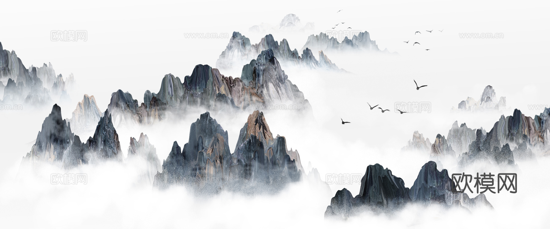新中式山水装饰画