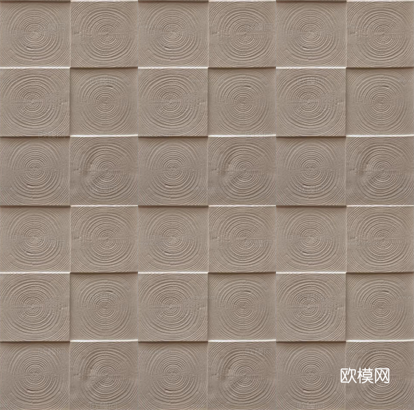 无缝灰棕色年轮马赛克木纹砖