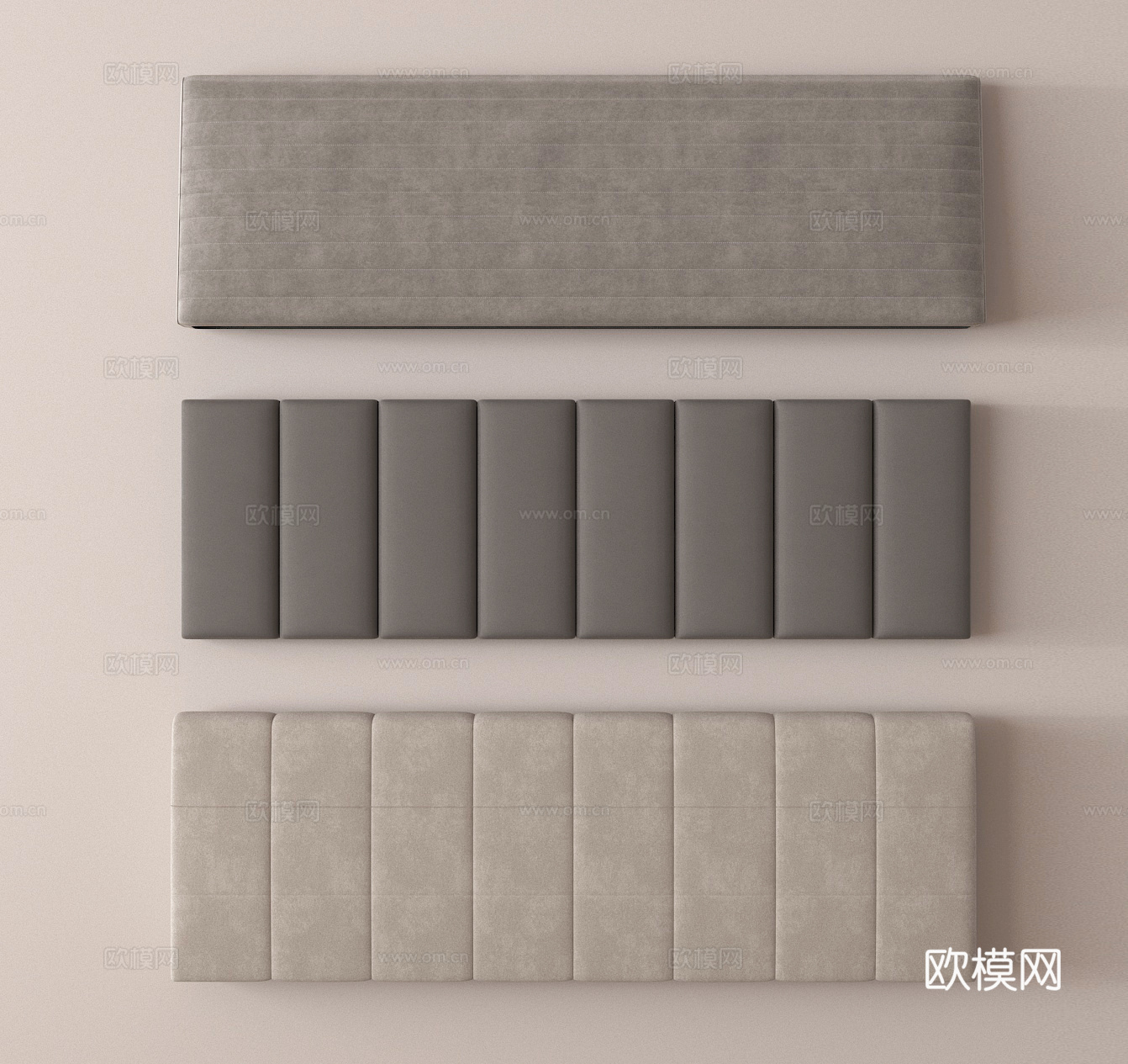 床头靠背 软包 床背靠3d模型