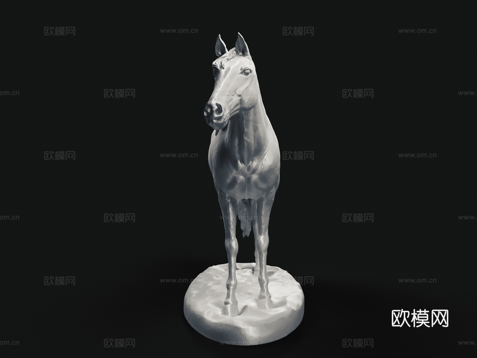 马 雕塑 奔马3d模型