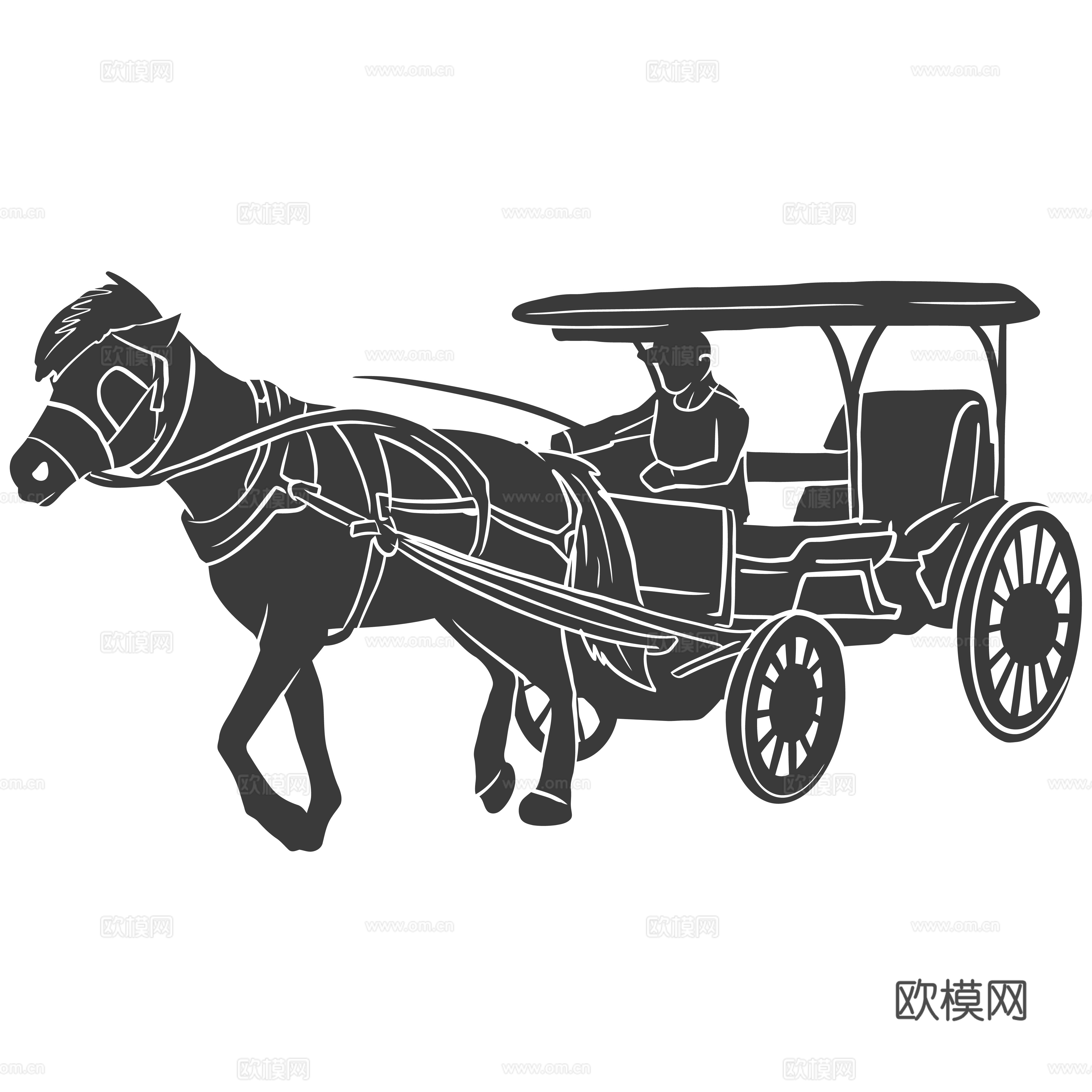 骑马图标  免抠骑马剪影   免抠马剪影 马奔跑剪影 马车