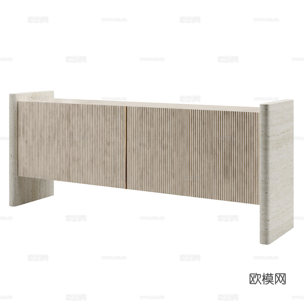 新中式侘寂电视柜3d模型