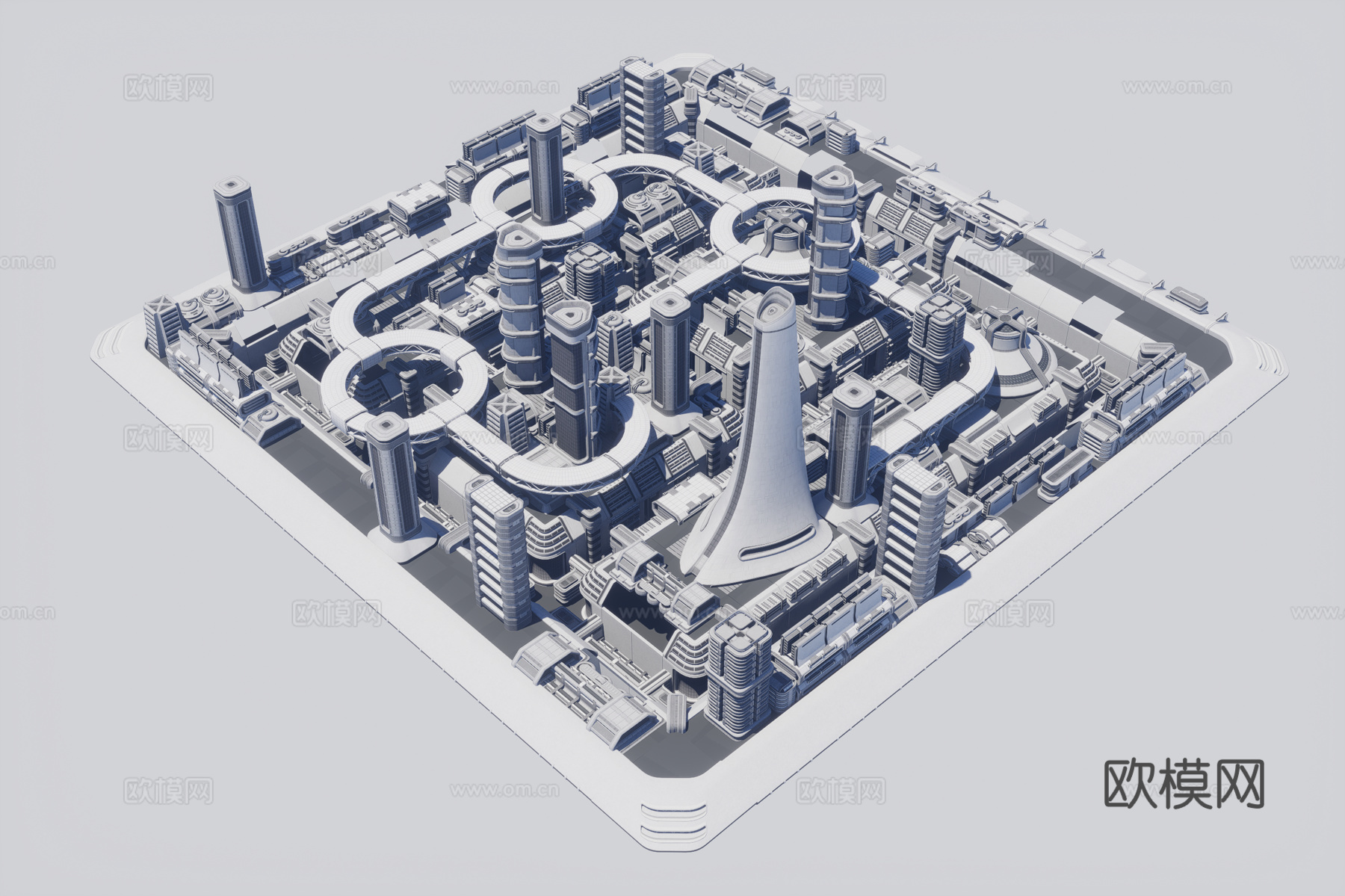 科幻城市3d模型