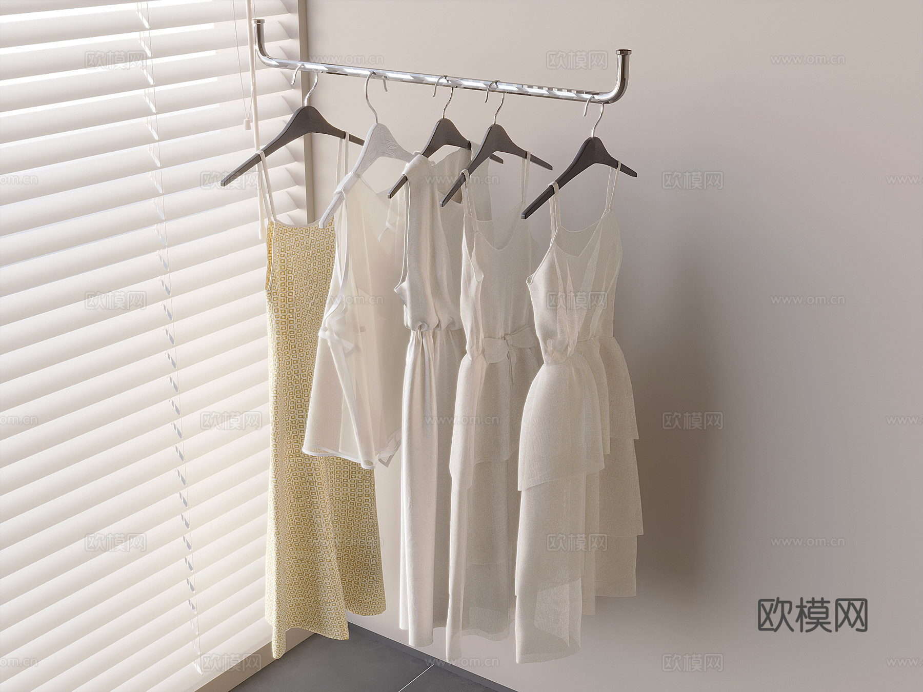 女装吊带裙连衣裙 女士裙子衣服服饰3d模型