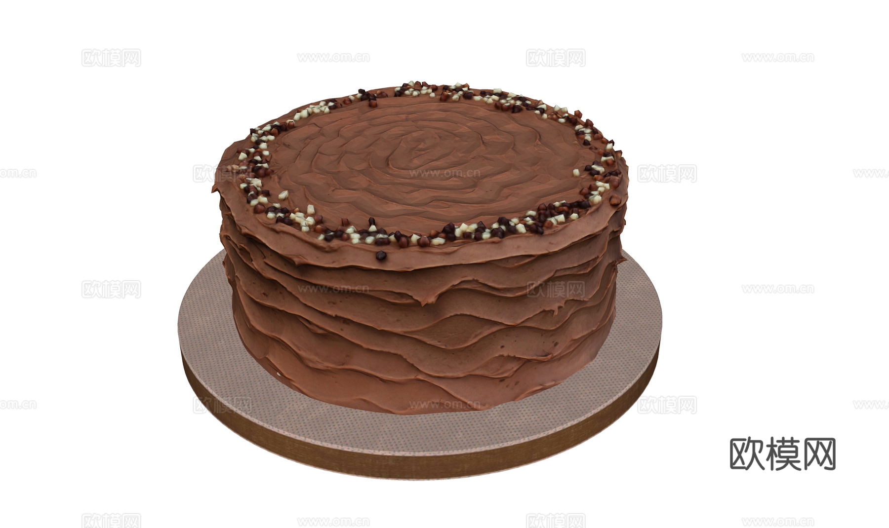 食物饮料 奶油蛋糕 生日蛋糕 巧克力蛋糕 创意蛋糕 食物3d模型下载（渲染图2）