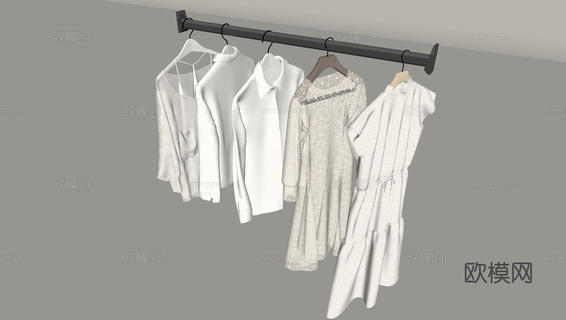 女装衬衣连衣裙 女士裙子衣服服饰su模型