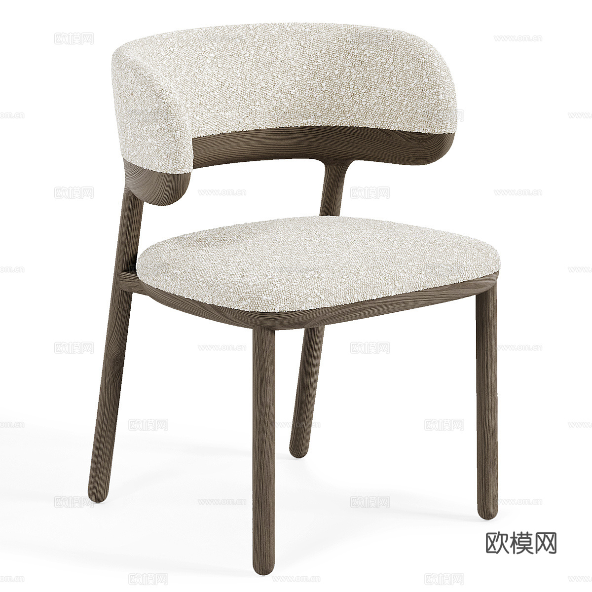 新中式侘寂餐桌椅3d模型