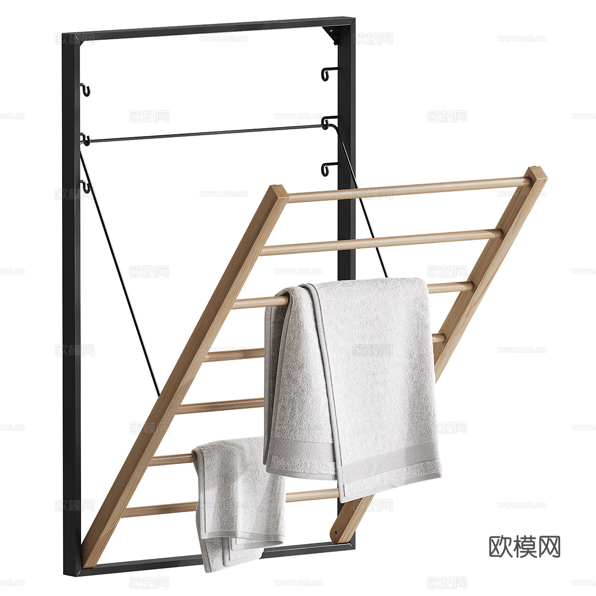现代折叠晾衣架3d模型