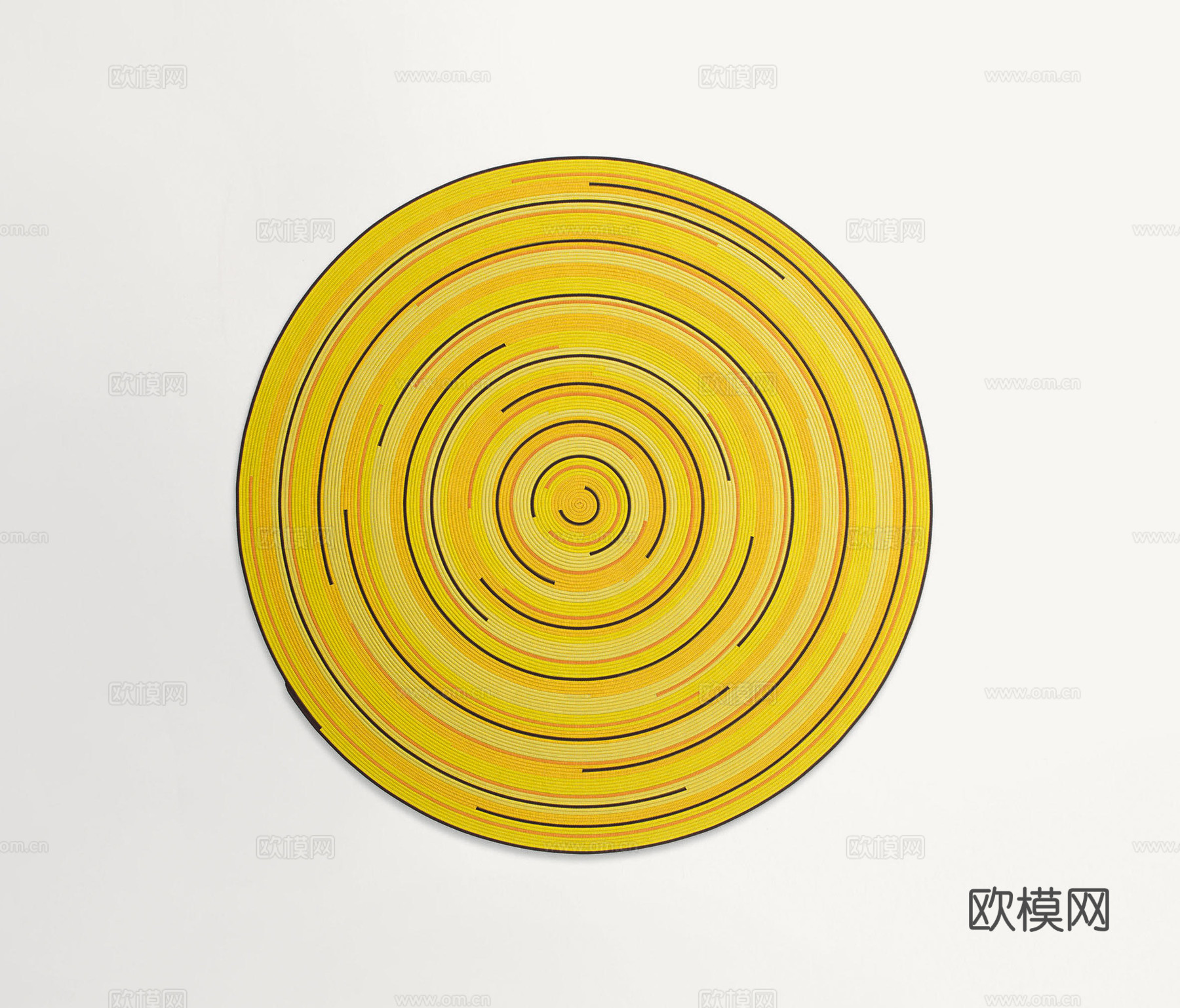 黄色几何圆毯
