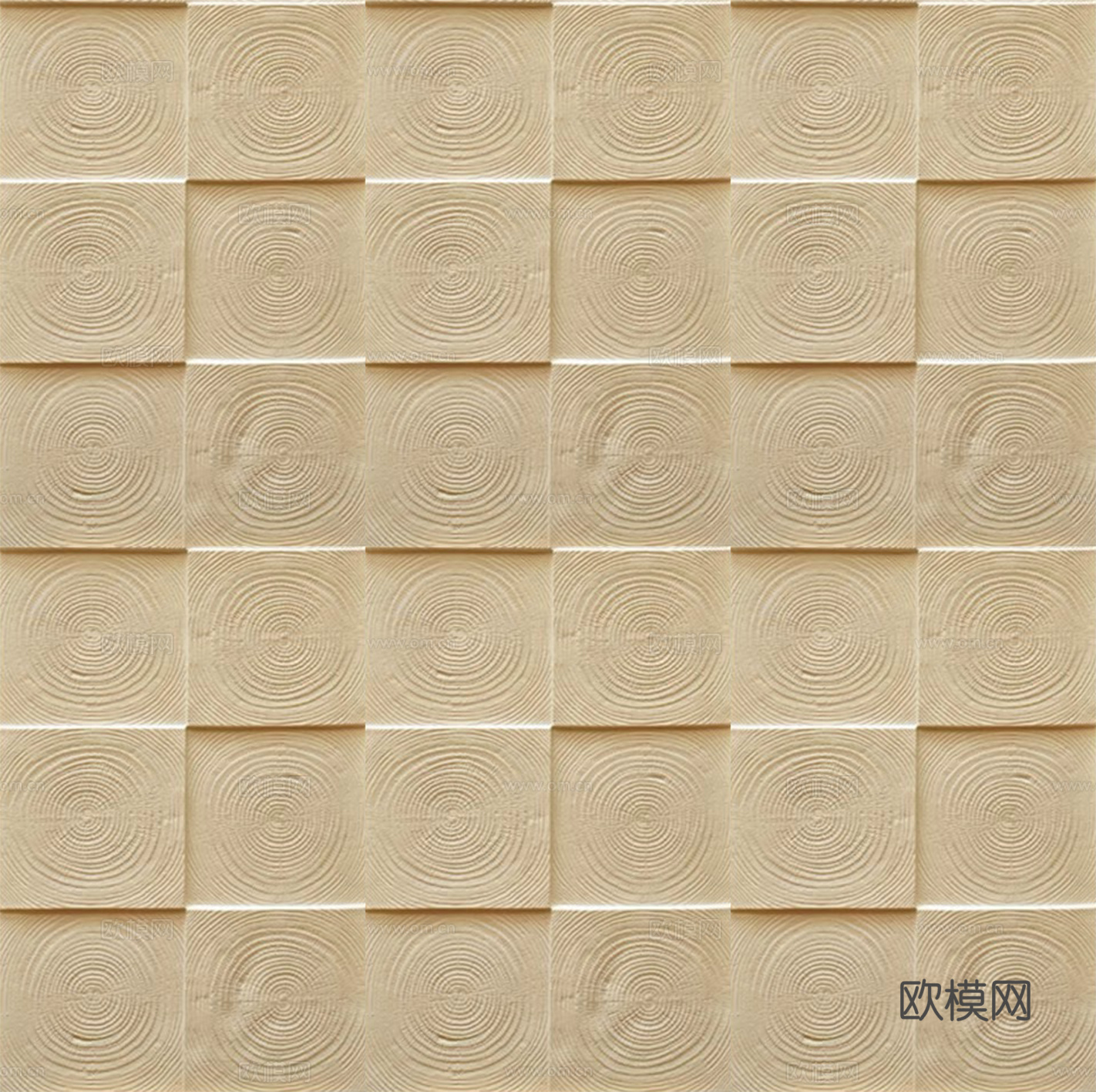无缝浅色年轮马赛克木纹砖