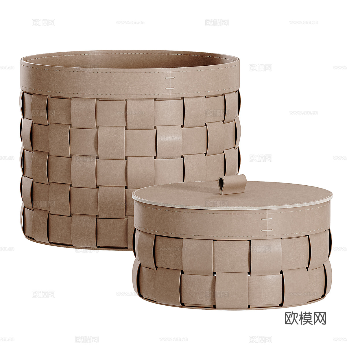 Mondina 圆形皮篮3d模型