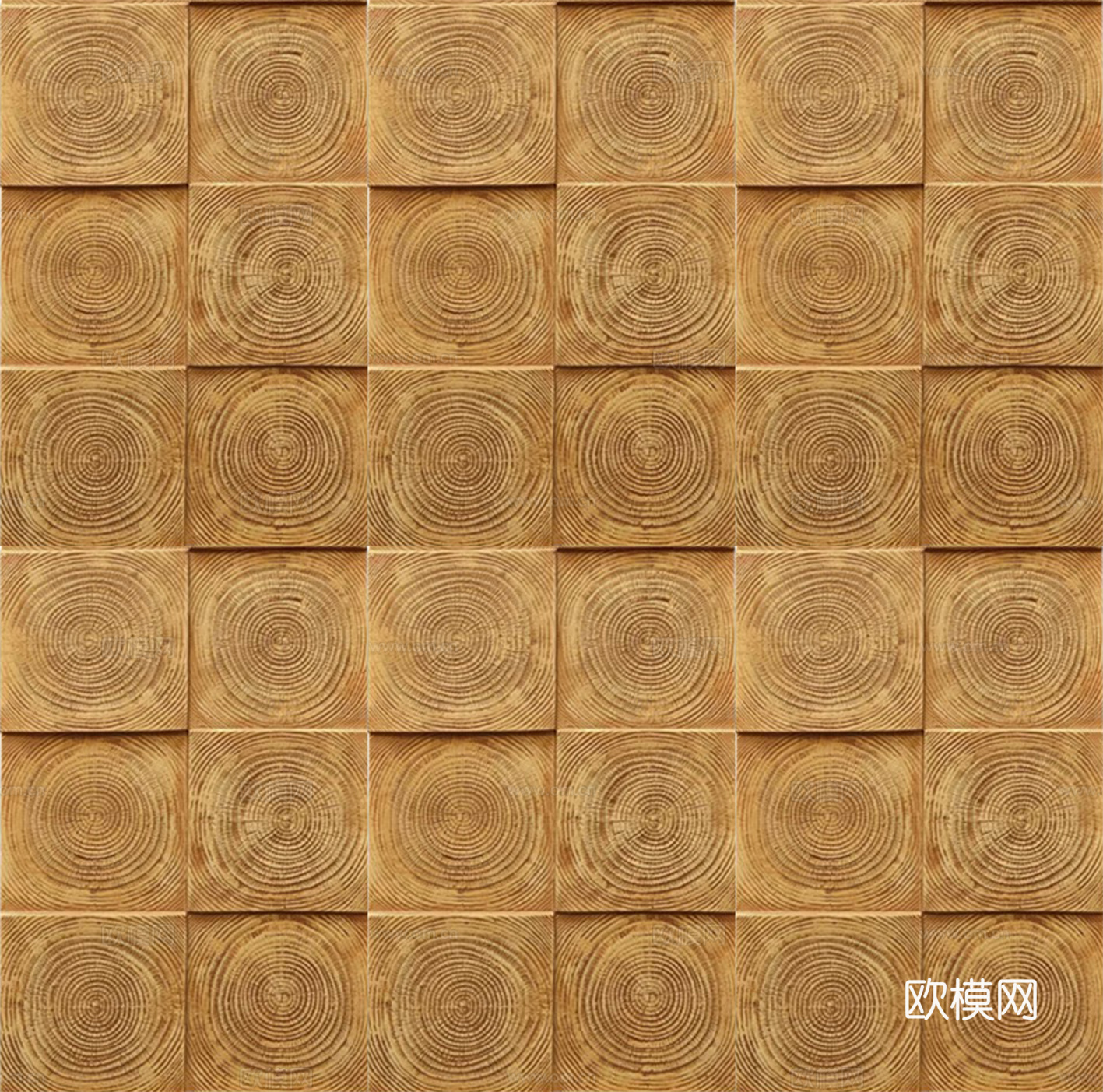 无缝暖色年轮马赛克木纹砖