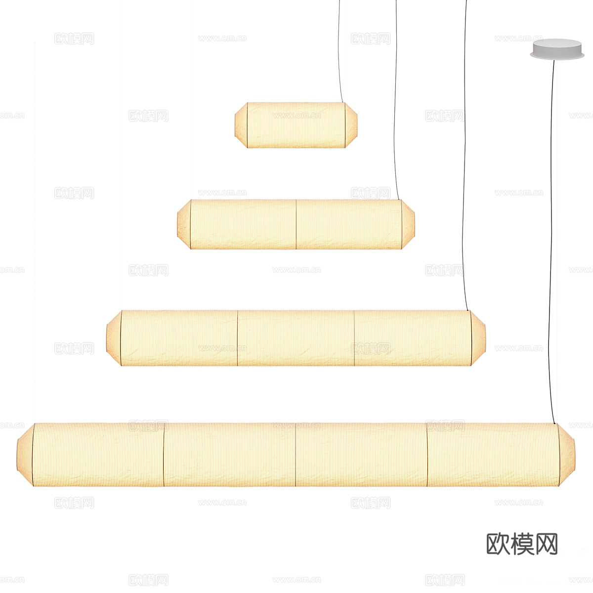 新中式侘寂装饰吊灯3d模型