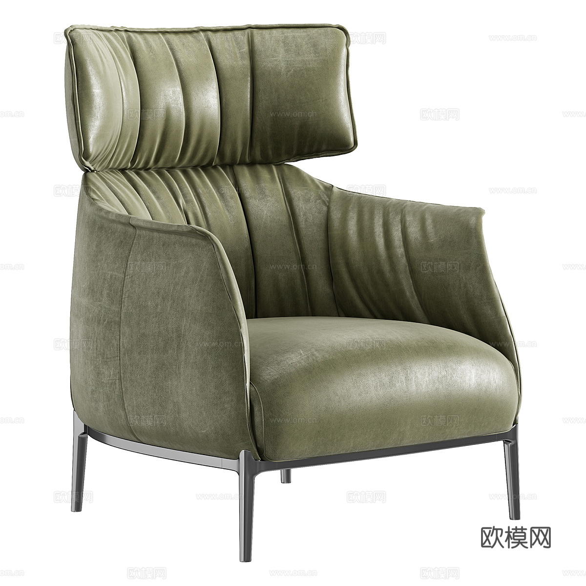 现代意式 Archibald King 扶手椅3d模型