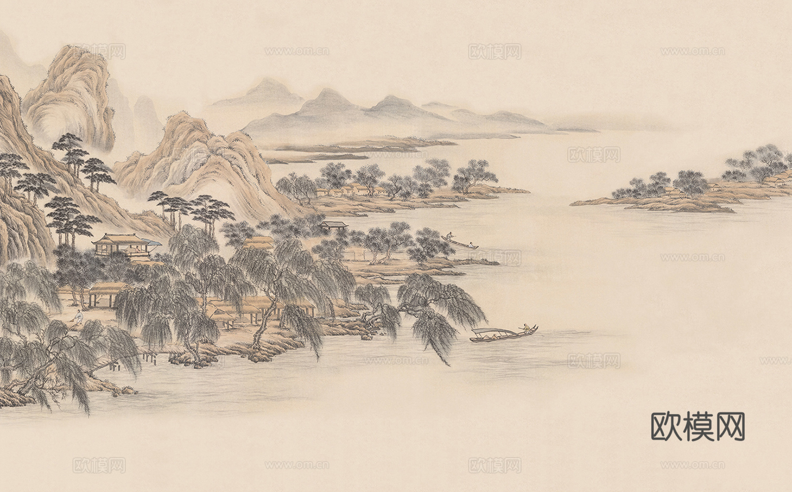 新中式山水壁纸