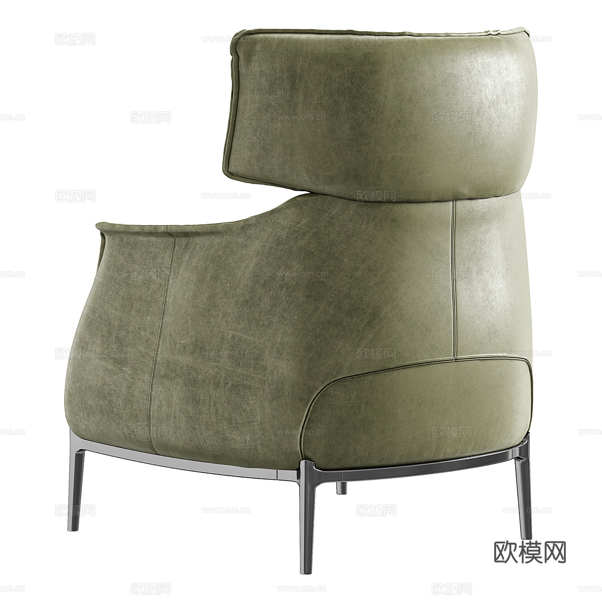 现代意式 Archibald King 扶手椅3d模型