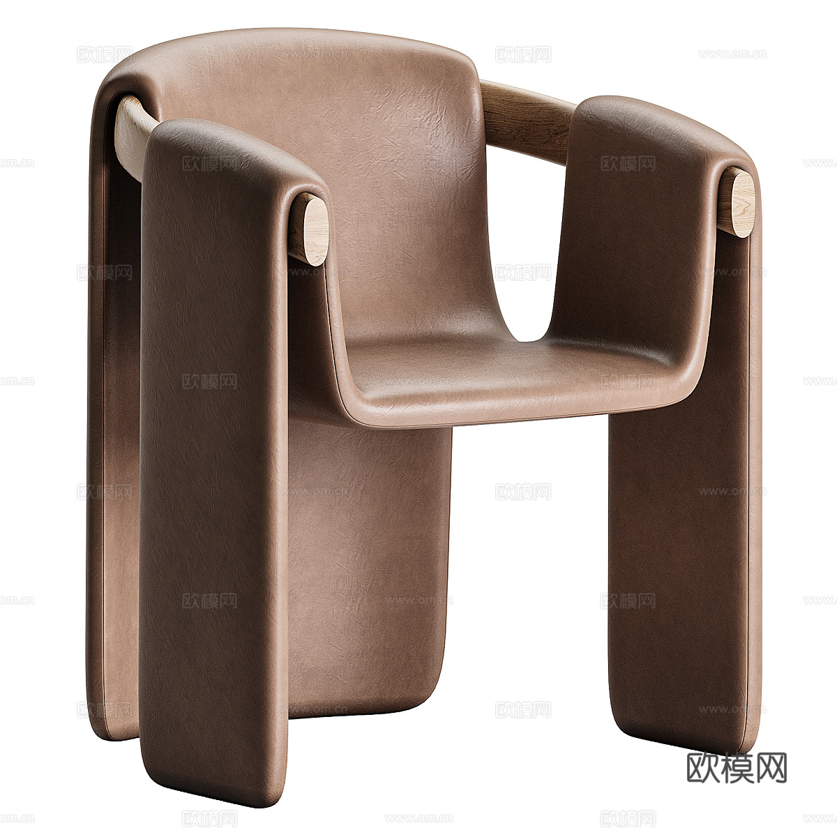 现代意式餐桌椅3d模型下载（渲染图3）