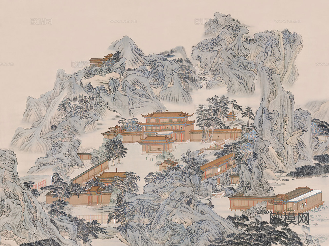 新中式山水壁纸