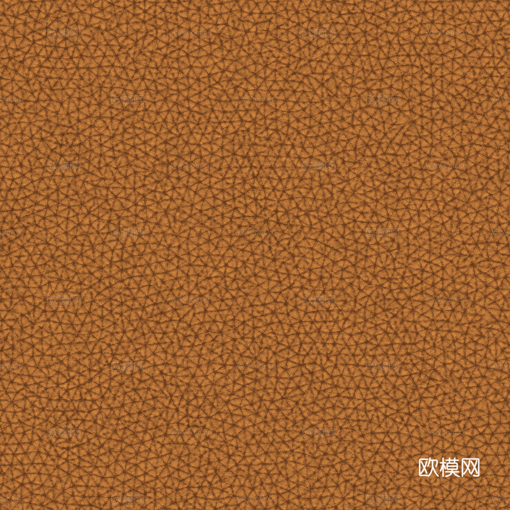 橙色皮革pbr-2k无缝 人造革 真皮 沙发皮革 坐凳皮革