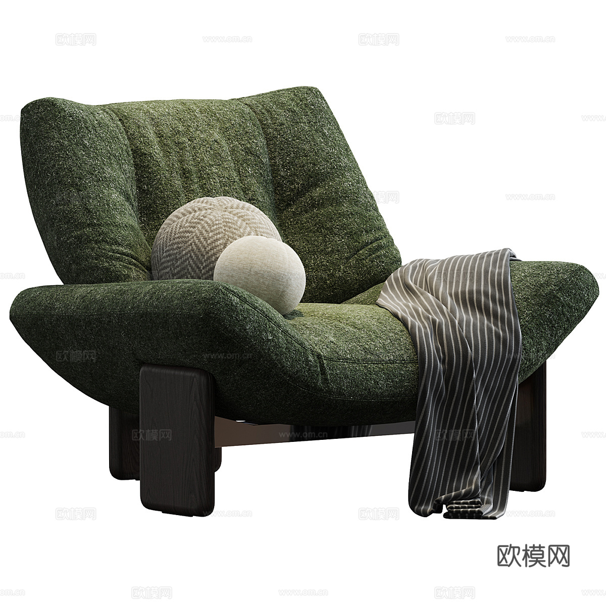 现代意式 Emmi 扶手椅3d模型