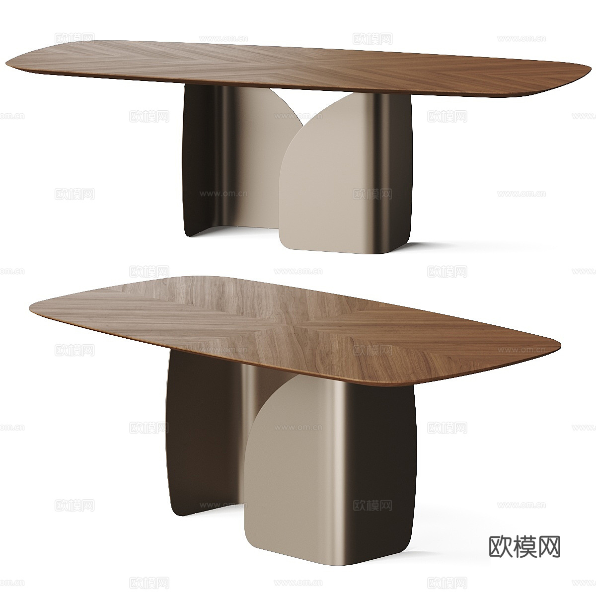 现代轻奢极简 Calligaris Twins 餐桌3d模型