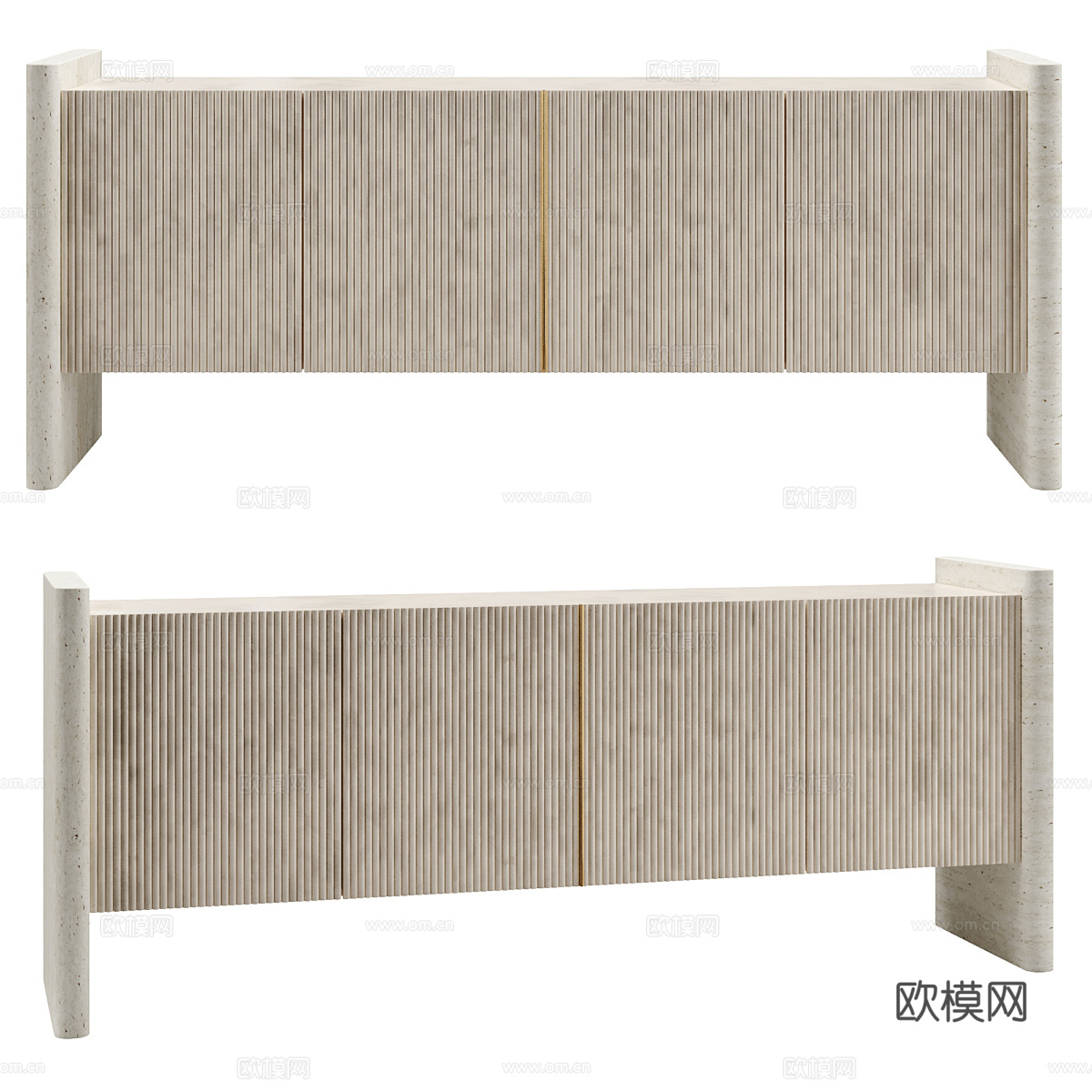 新中式侘寂电视柜3d模型