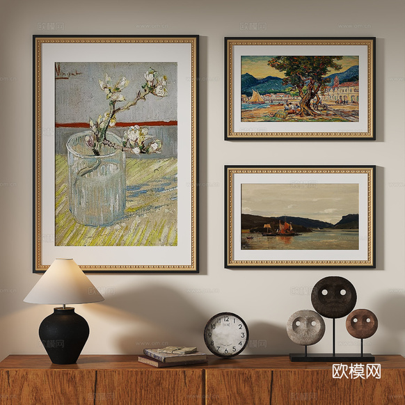 法式,复古,现代,欧式,古典,中古,抽象,装饰画3d模型下载