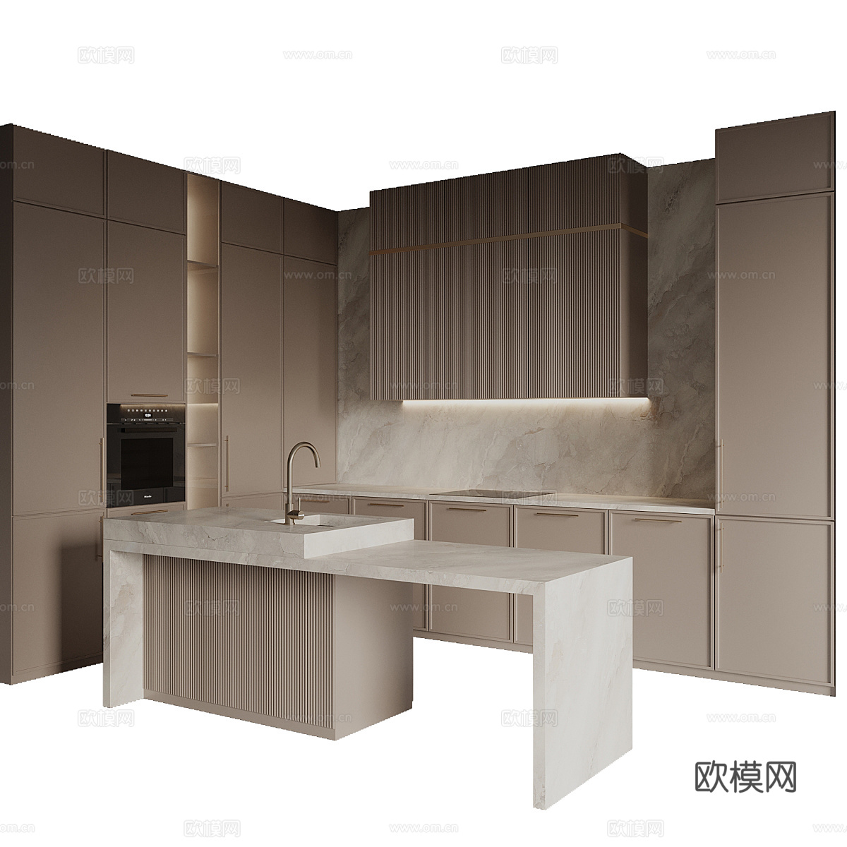 现代侘寂橱柜3d模型