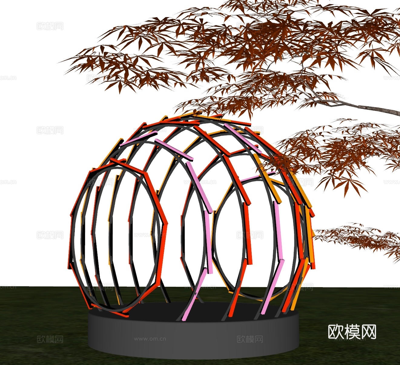 灯光装置 网红打开装置su模型