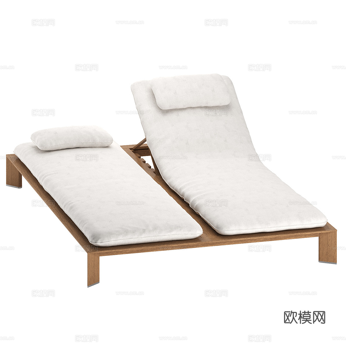 新中式 DECKER 躺椅3d模型
