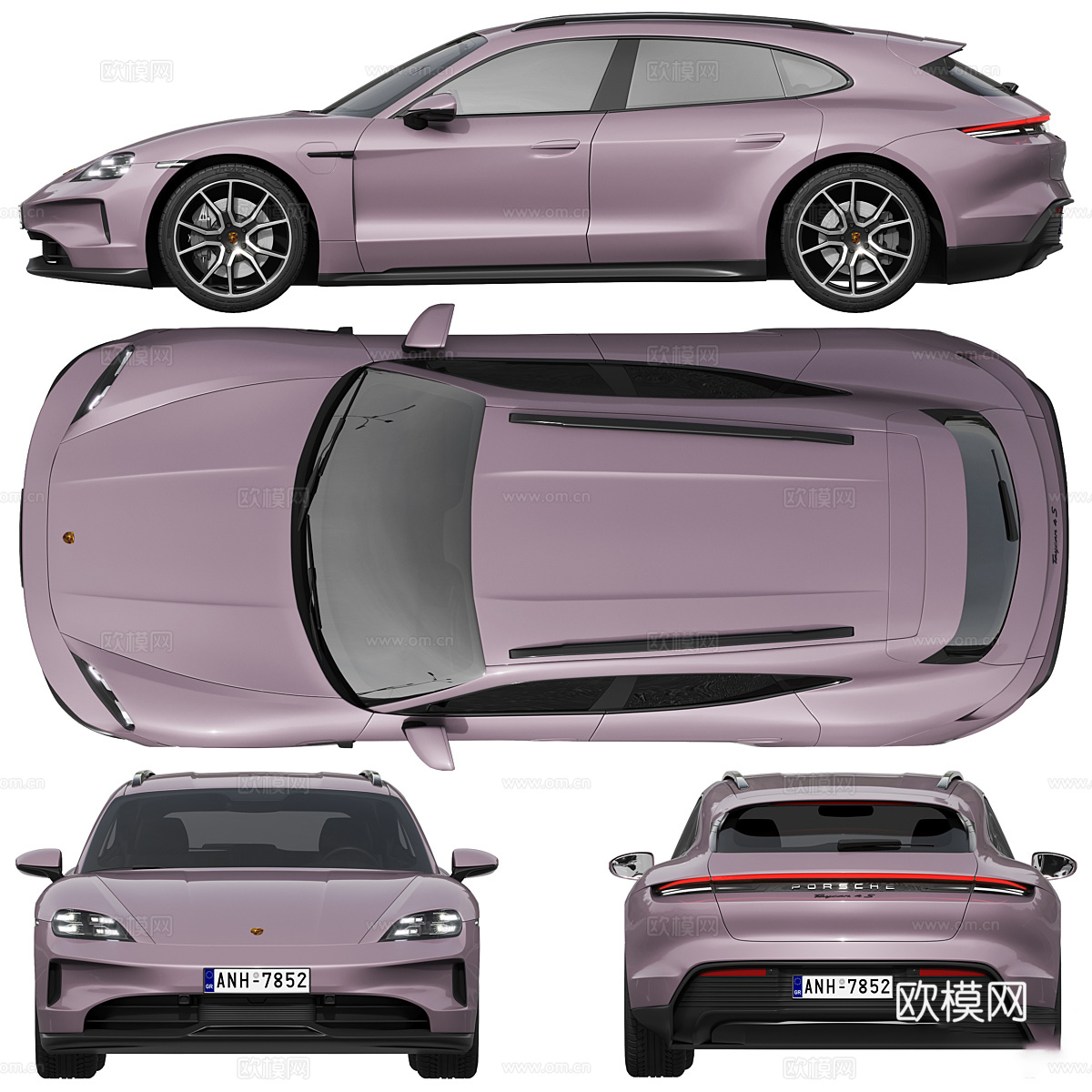 保时捷 Taycan 4S Sport Turismo3d模型