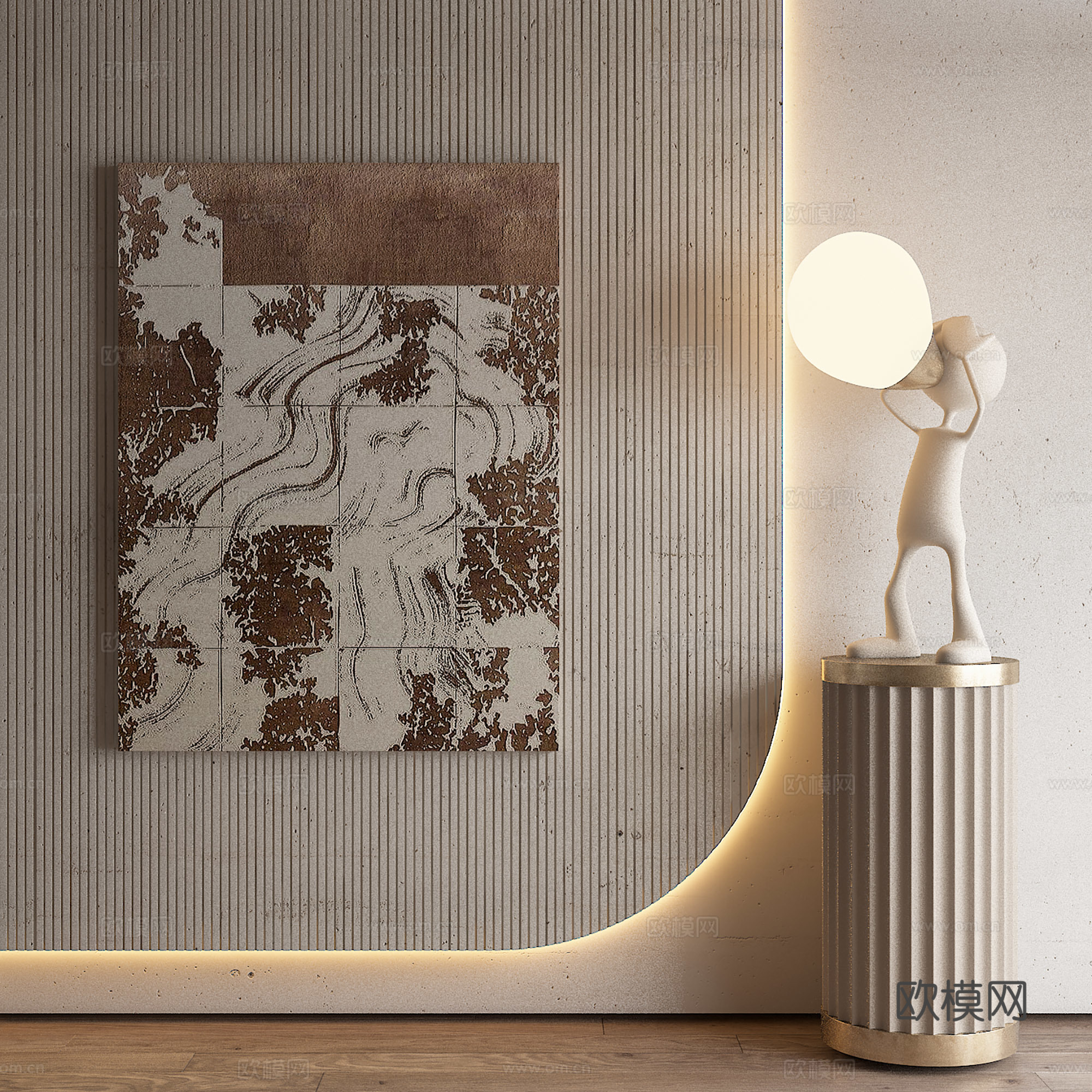 复古装饰画3d模型