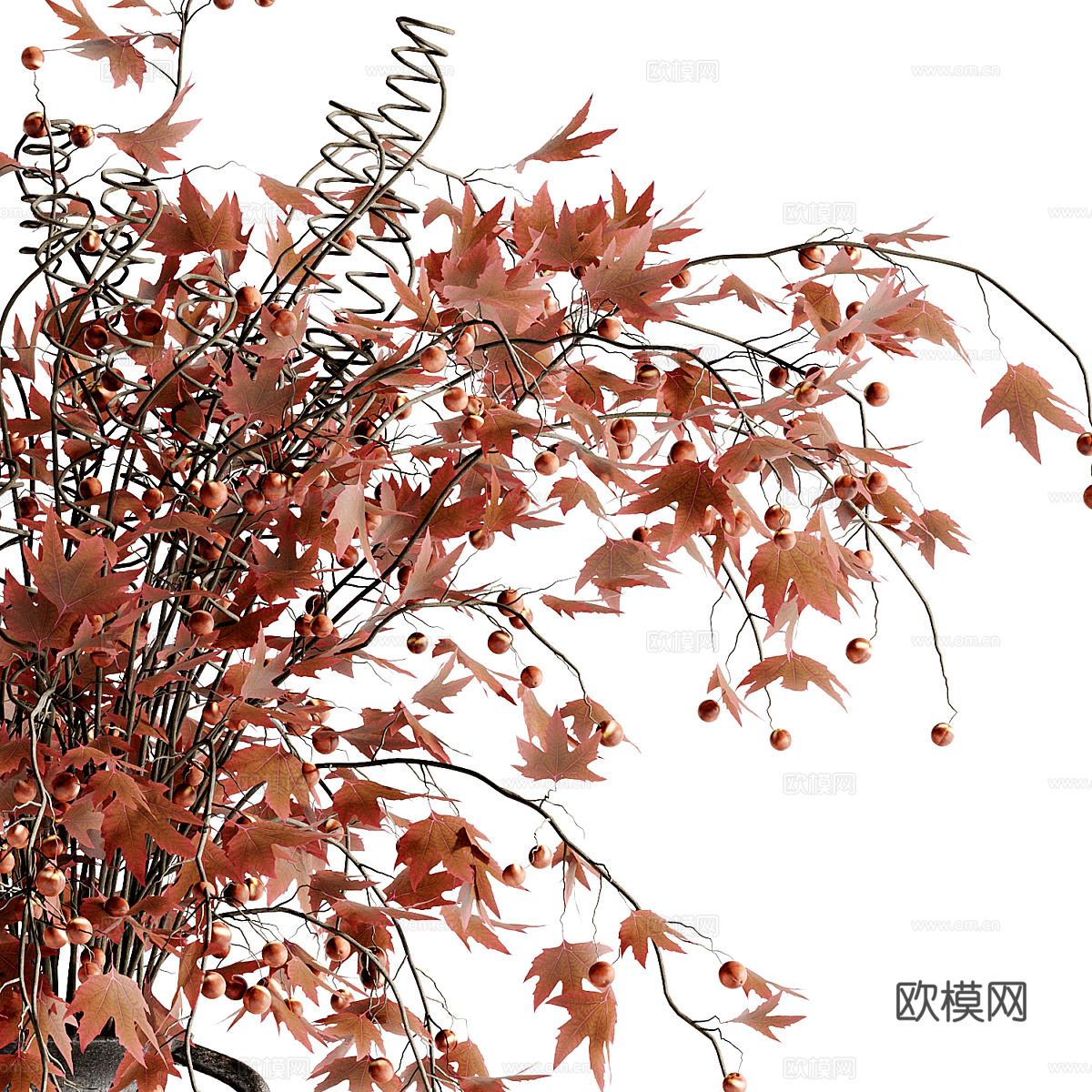 新中式侘寂花瓶花艺3d模型