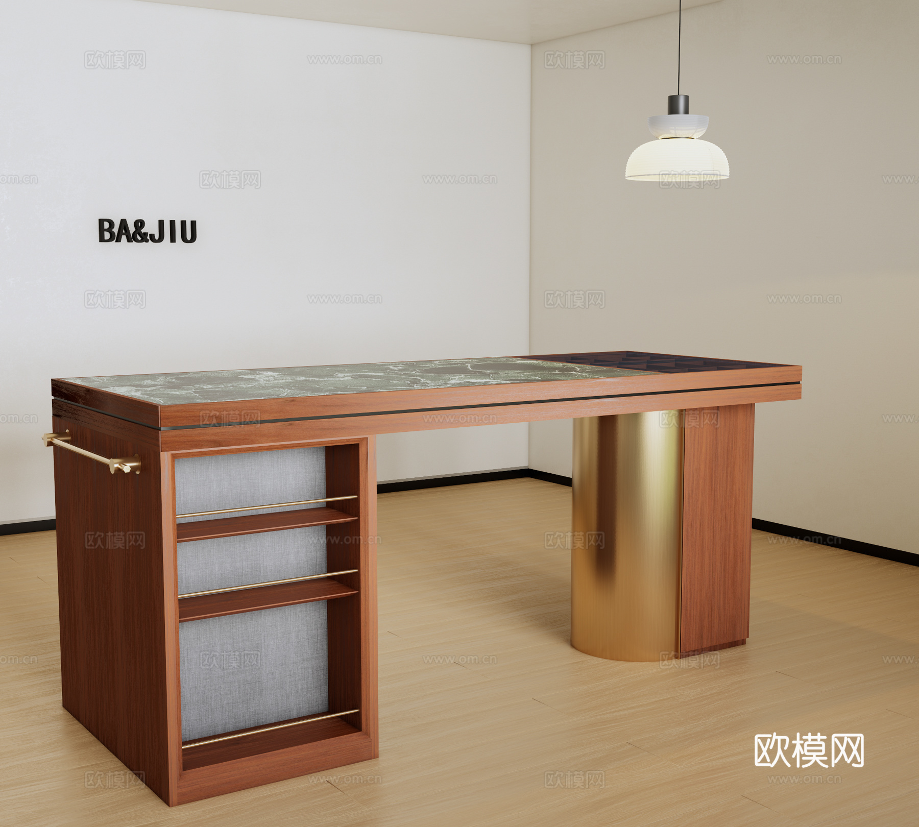 岛台su模型