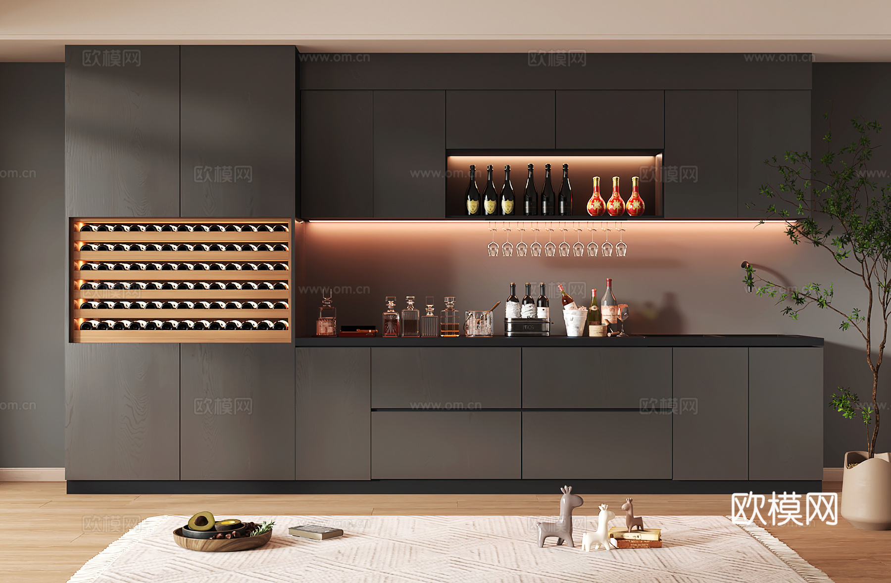 酒柜设计 酒柜 红酒柜 吧台酒柜 隔断酒柜3d模型