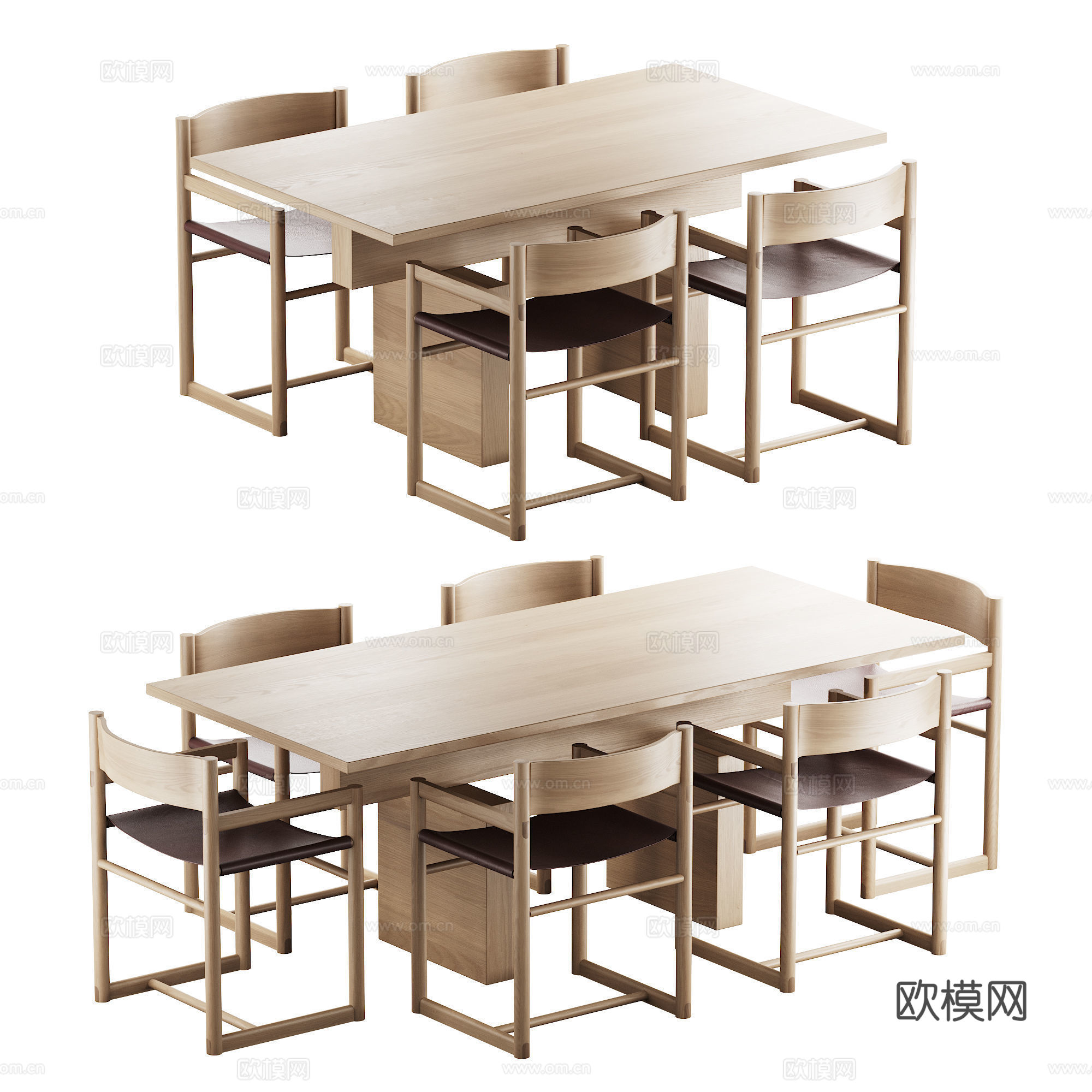 餐桌椅组合 餐桌 椅子3d模型