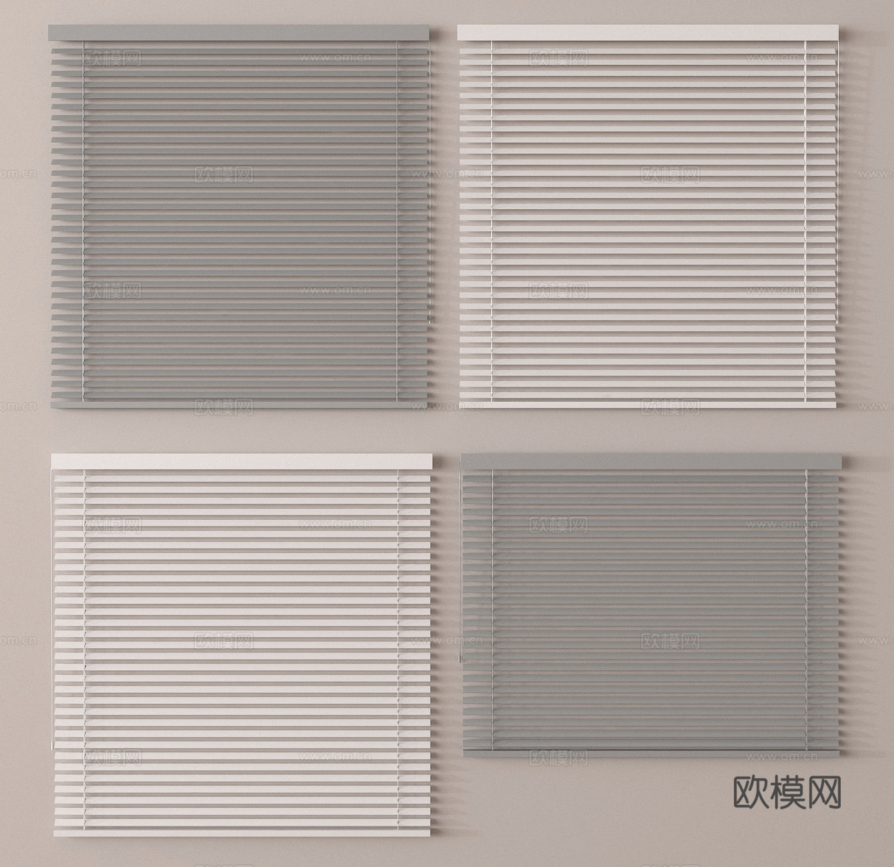 百叶帘 拉帘 卷帘3d模型